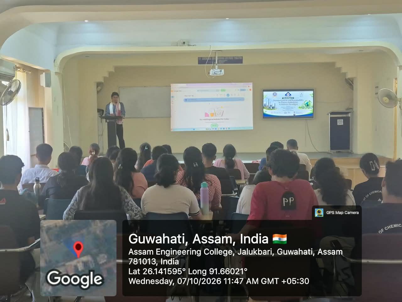 Shri Shouvik Chanda (Scientist-E),  Director and head of the Bureau of Indian Standards (BIS) Guwahati Branch Office addressing the participants of Workshop on 'Standardization and Sustainability in Process Industries: A Holistic Paradigm' on 7th Oct 2026